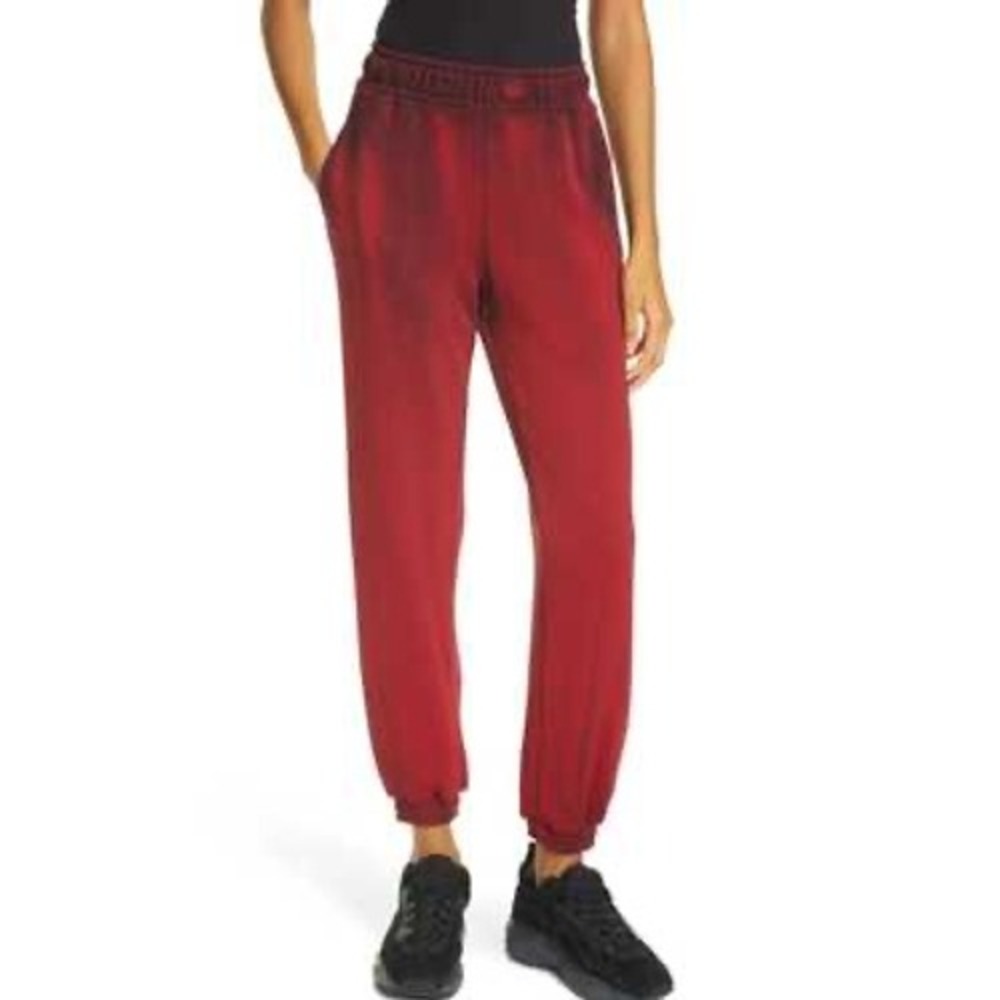 Cotton Citizen Brooklyn Red Vintage Wash Jogger Sweatpants M
